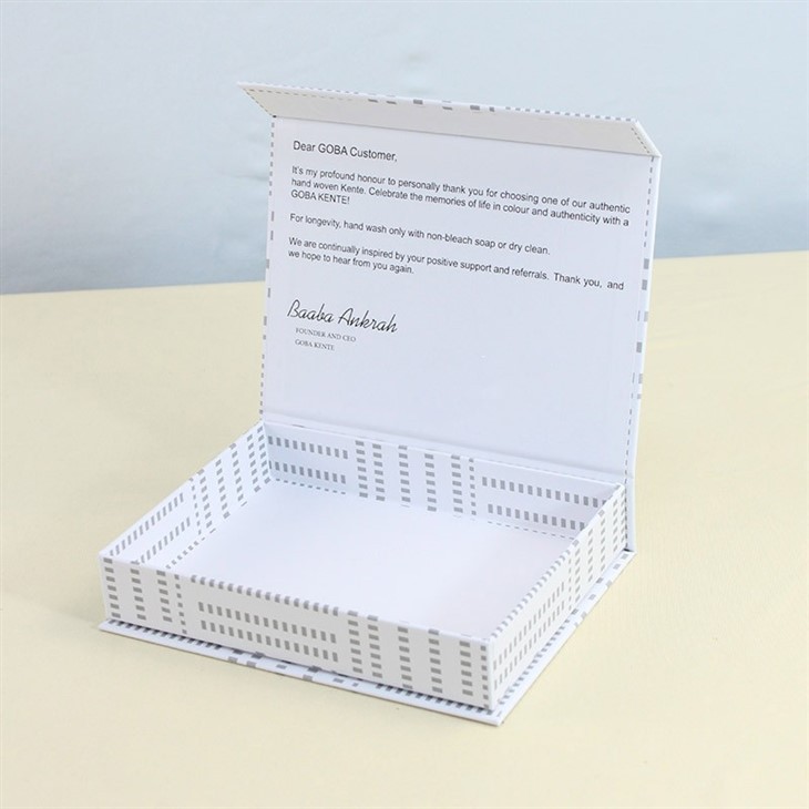 White Magnetic Gift Box With Ribbon